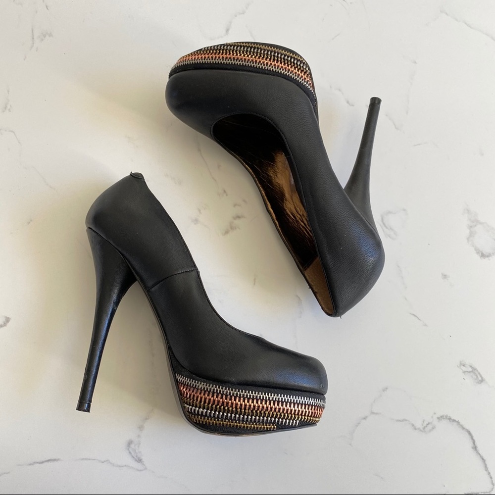 Steve Madden Caryssal Platform Heels Zipper Detail